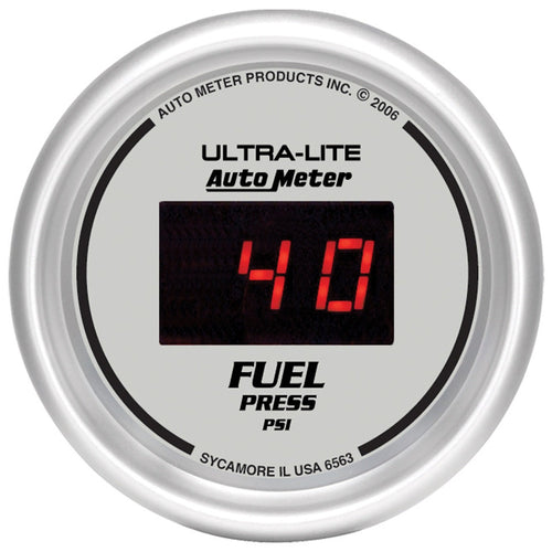 Auto Meter 6563 Digital Ultra-Lite 2-1/16" 0-100 PSI Fuel Pressure Gauge