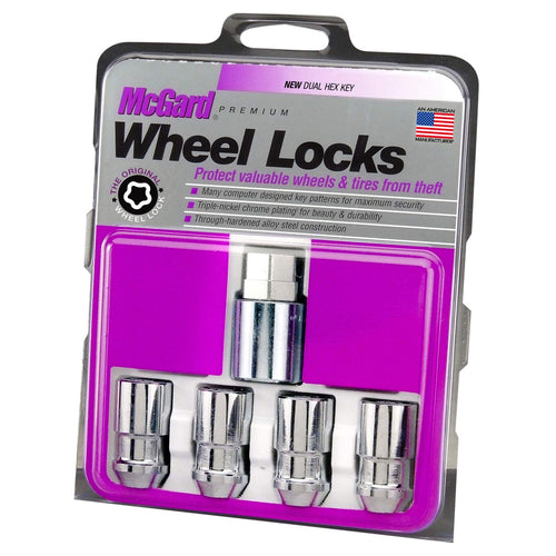 Chrome Cone Seat MCGARD 24198 Wheel Locks (1/2" - 20 Thread Size) - Set of 4