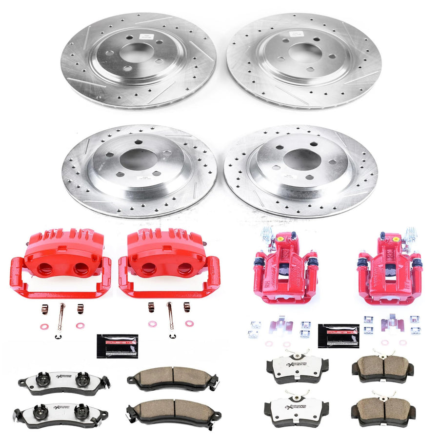 Power Stop Z26 KC1305C-26 Front & Rear Street Warrior Brake Kit For Ford Mustang 1999, Ford Mustang 2001, Ford Mustang 2003-2004 [Model Specific]