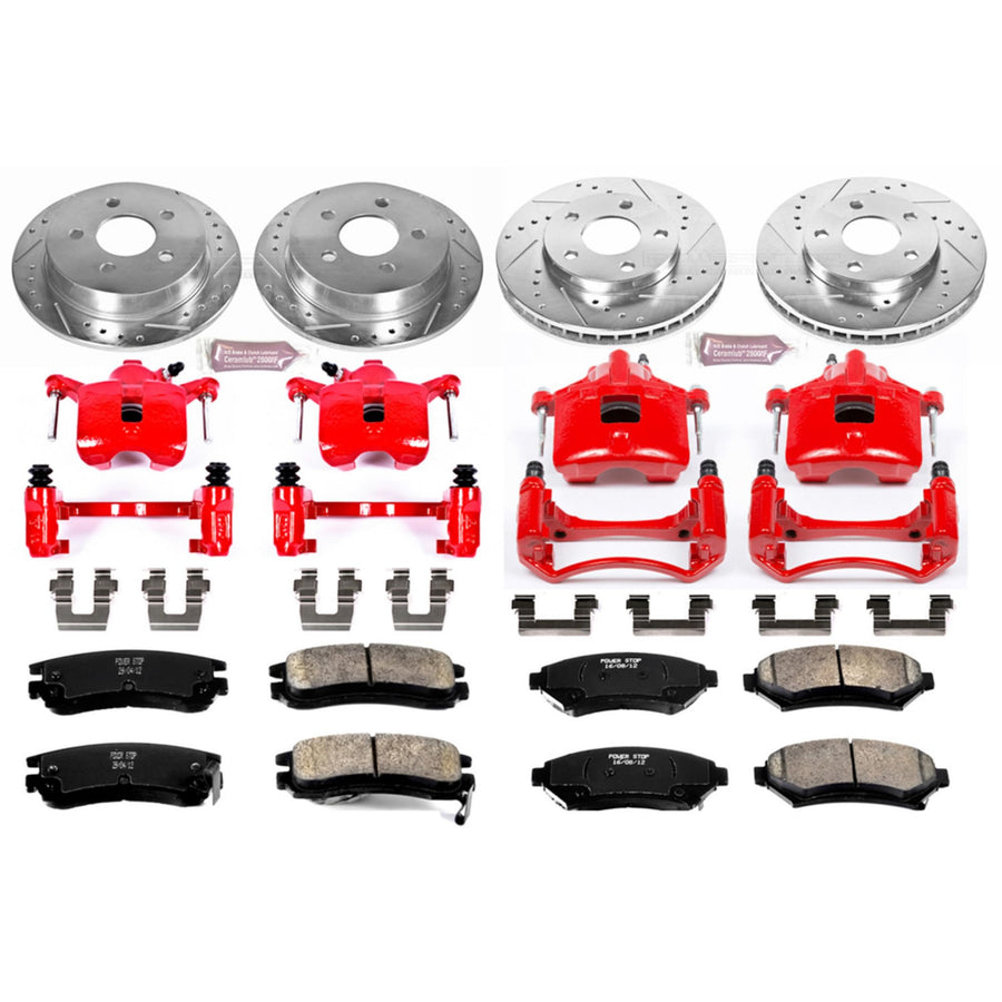 Z23 Power Stop (KC2554) Evolution Sport Brake Kit with Calipers, Front and Rear For Buick Century, Buick Regal, Oldsmobile Intrigue, Pontiac Grand Prix [Model Specific]