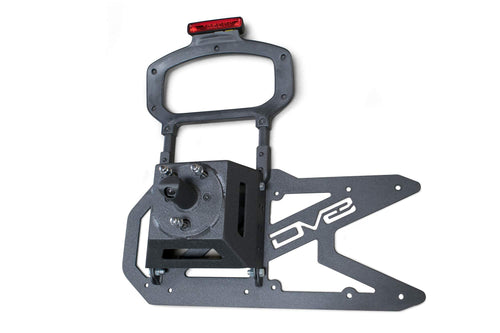 TCJL-01 | DV8 Offroad | Tire Carrier for 2018-Current Wrangler JL | Tailgate Mounted | Adjustable Tire Height | No Bumper Modifications Required | Relocated Factory Back Up Camera & 3rd Brake Light