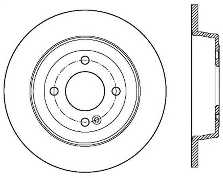StopTech Sport Drilled/Slotted Brake Rotor 127.51047L (Rear Left), 1 Pack