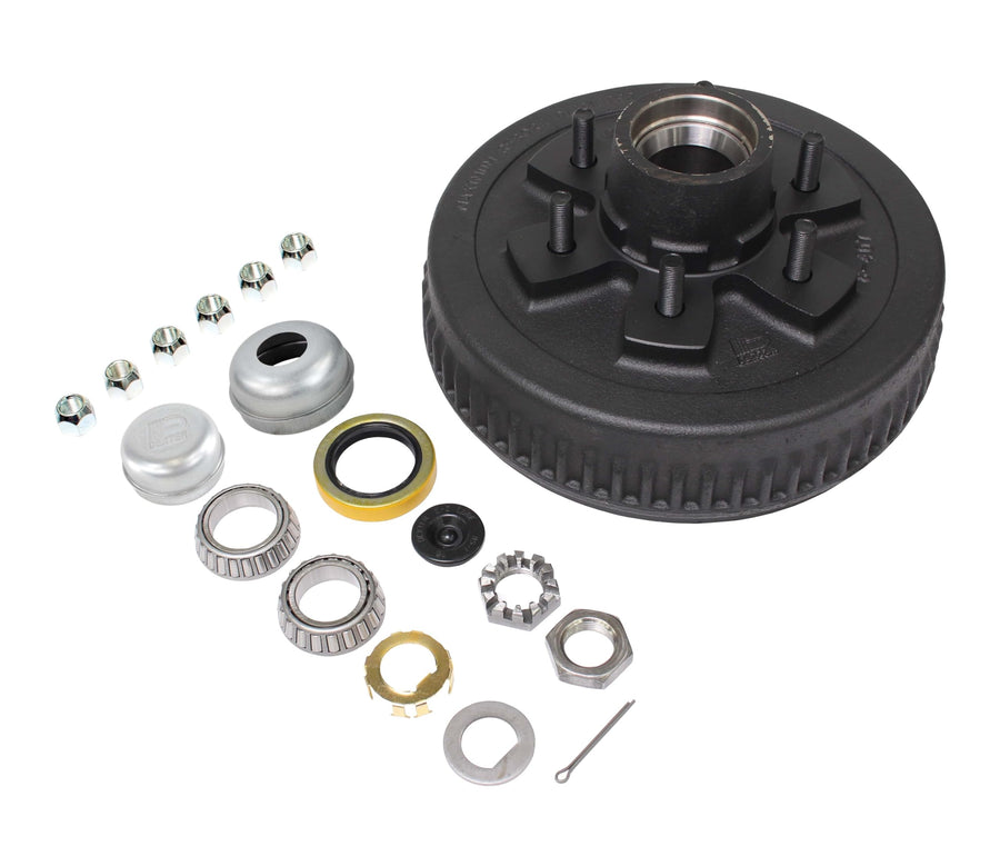 Hub-Drum Dexter Kit for 4.4K Axles 6-5.50" Bolt Circle 10" x 2-1/4" Includes Bearings, Seal, Cap, Lug Nuts