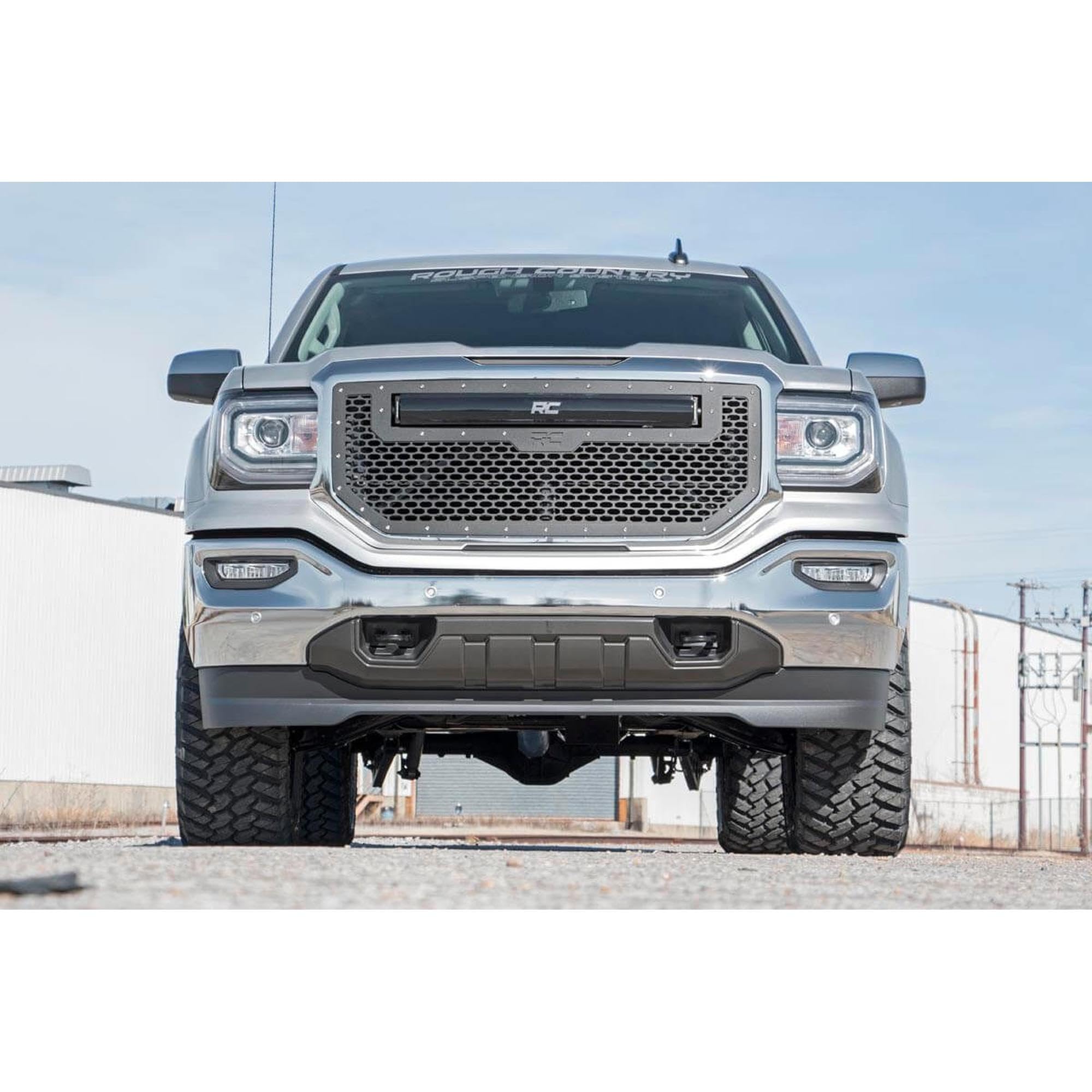 3.5" Rough Country Suspension Lift Kit with M1 Struts/M1 Shocks for Chevy Silverado & GMC Sierra 1500 (2014-2018 w/Stock Cast Steel Control Arms)