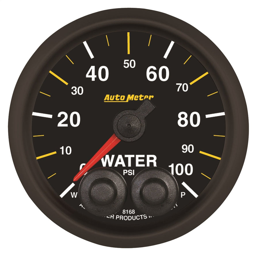 Gauge, AutoMeter 8168-05702 Water Press, 2 1/16", 100Psi, Stepper Motor W/Peak & Warn, Nascar Can