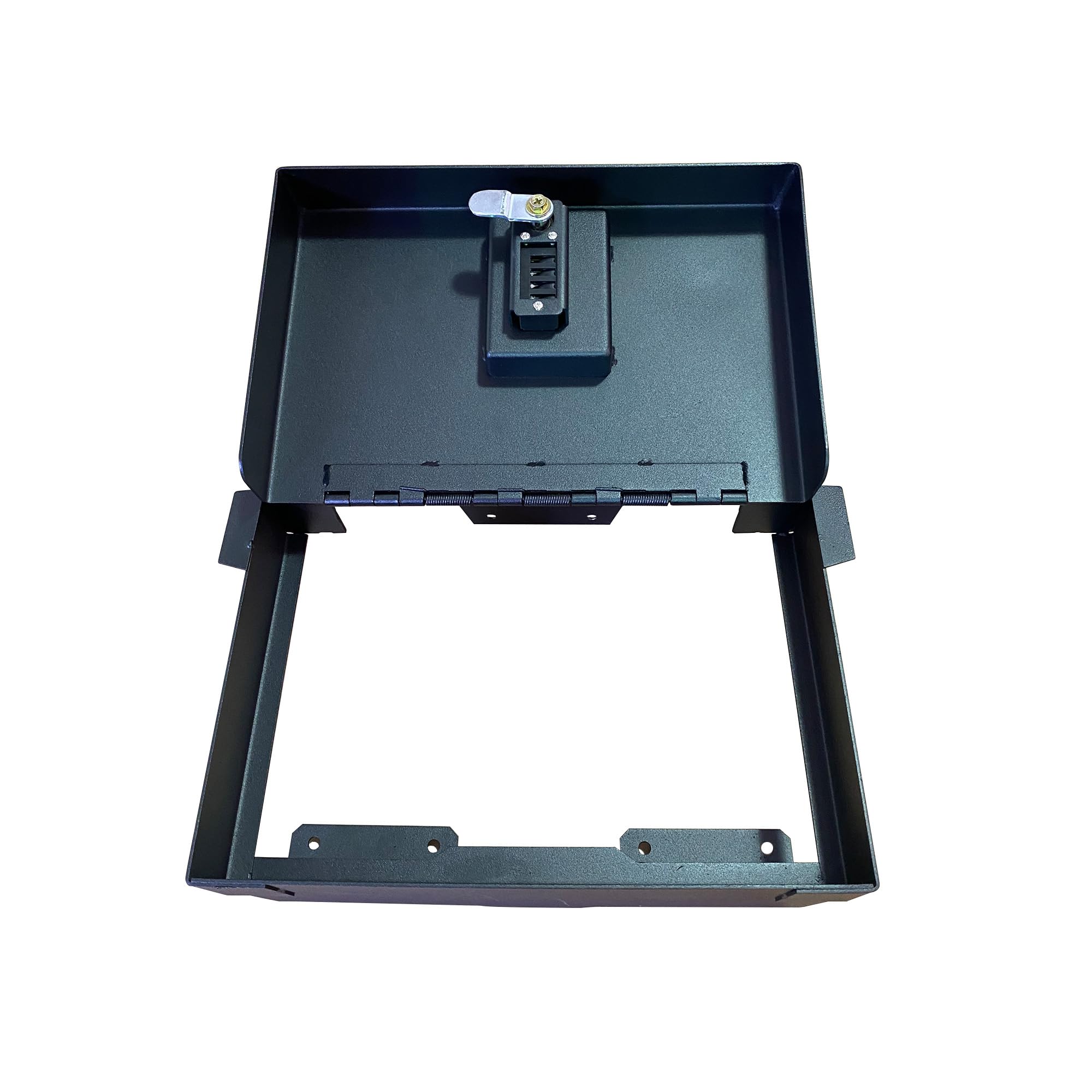 Center Console Safe Black Horse, Black Gun Box Organizer with 4 Digit Combination Resettable Lock Compatible with 19-25 Ram1500,2500,3500 Ram 1500 -LBRA19