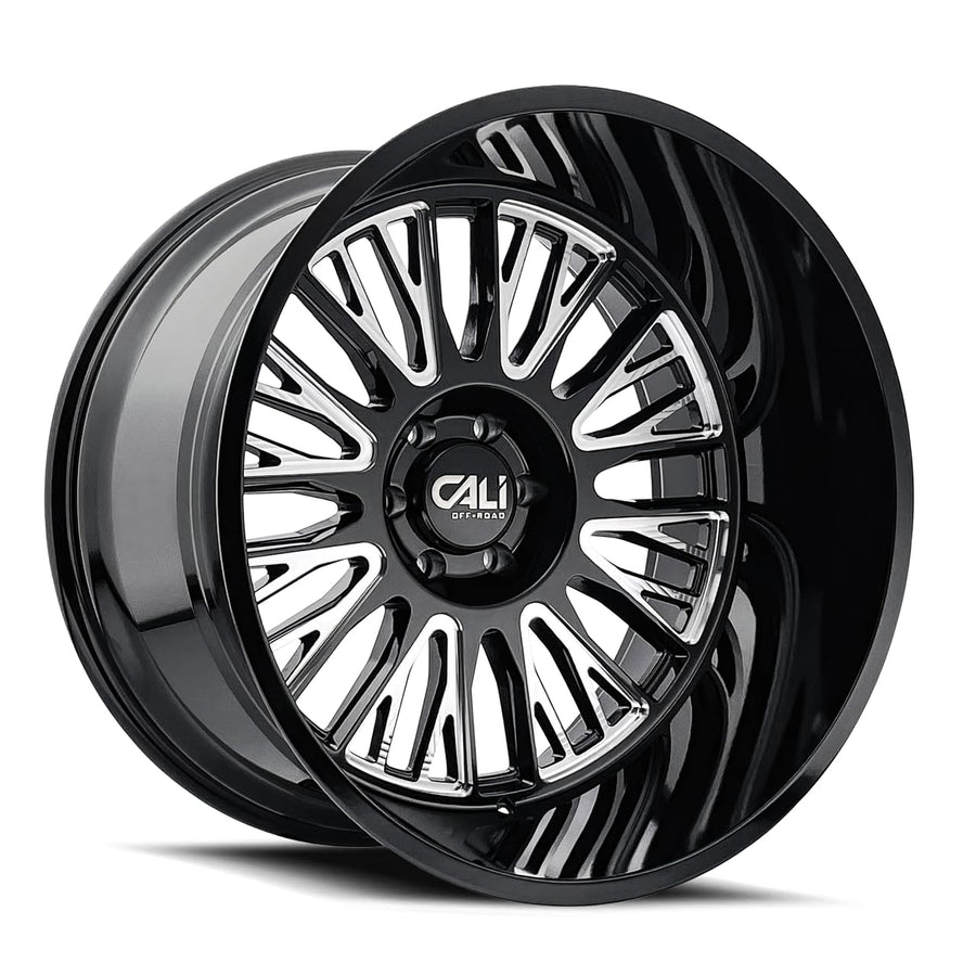 Vertex CALI OFF-ROAD 9116 Gloss Black Milled Wheel (20 x 20. inches /5 x 139 mm, 25 mm Offset)