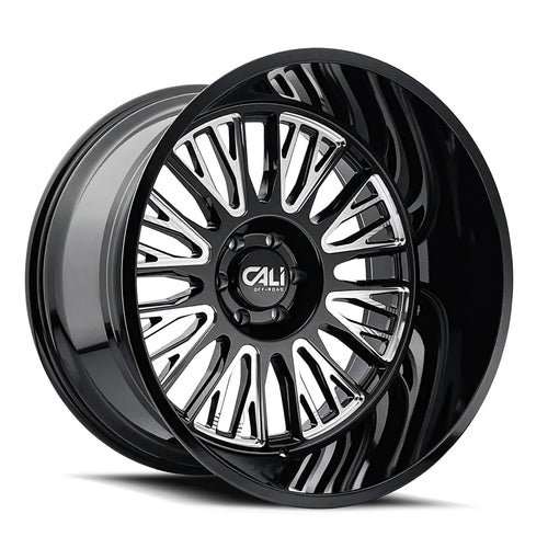Vertex CALI OFF-ROAD 9116 Gloss Black Milled Wheel (20 x 20. inches /5 x 139 mm, 25 mm Offset)