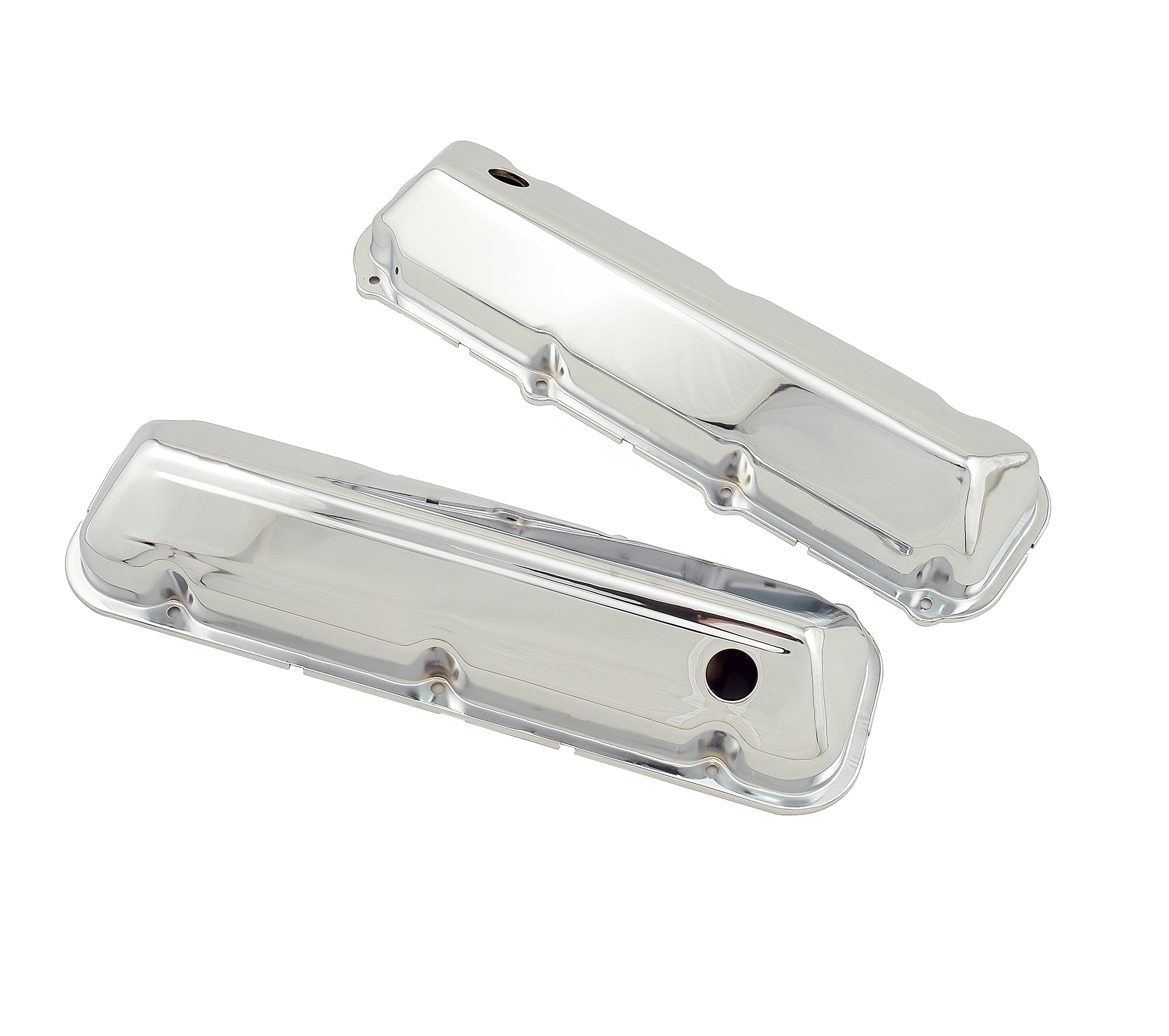Chrome Valve Covers Mr. Gasket 9413 with Baffle