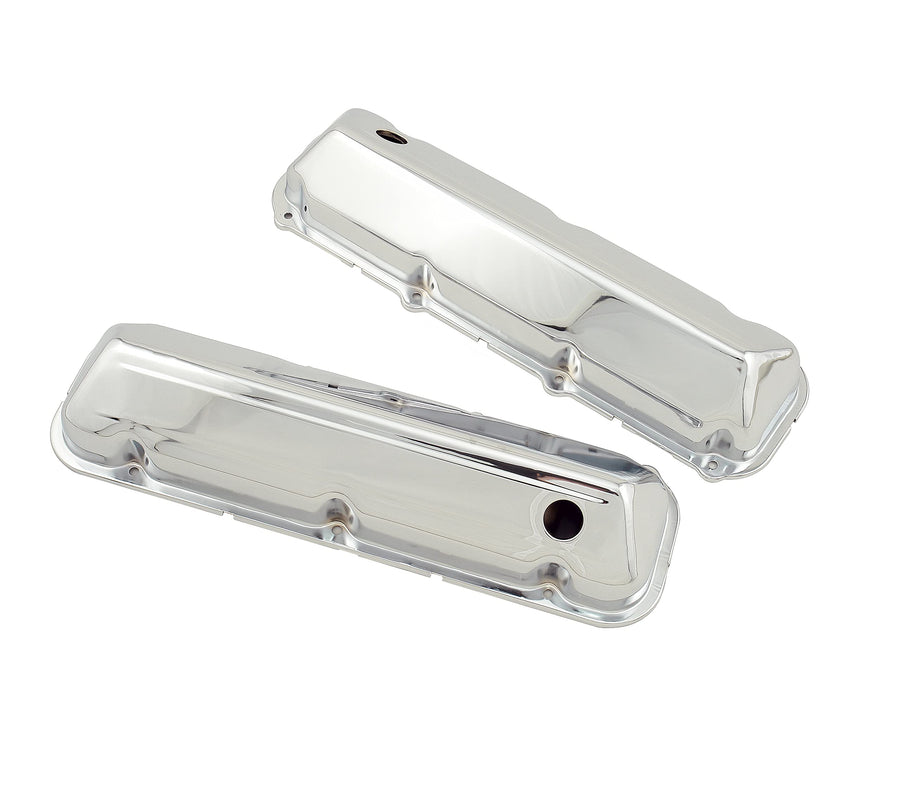 Chrome Valve Covers Mr. Gasket 9413 with Baffle