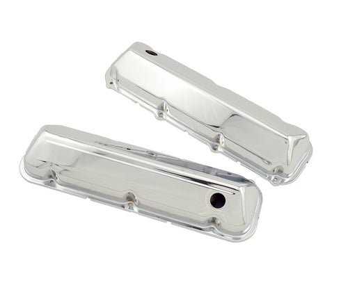 Chrome Valve Covers Mr. Gasket 9413 with Baffle