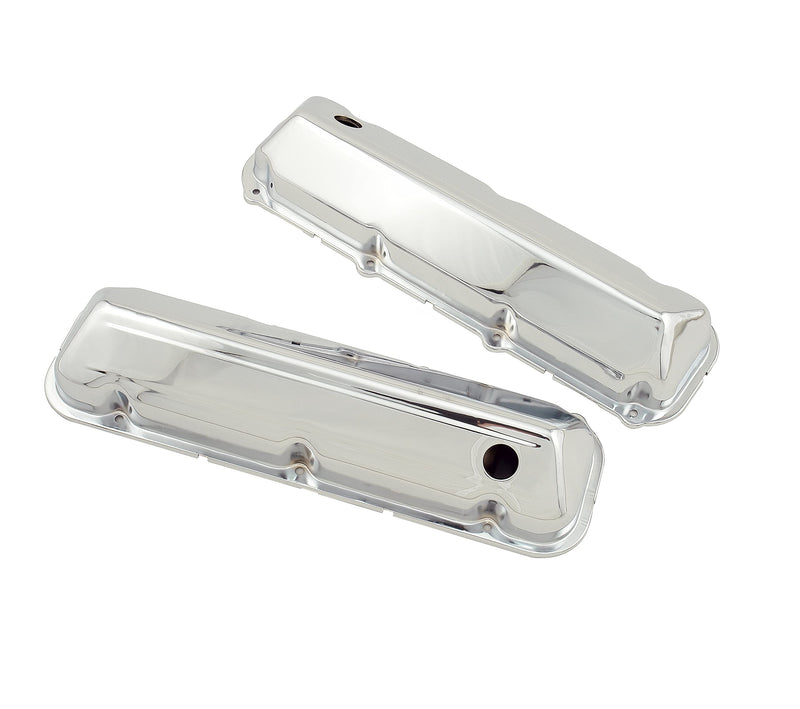 Chrome Valve Covers Mr. Gasket 9413 with Baffle