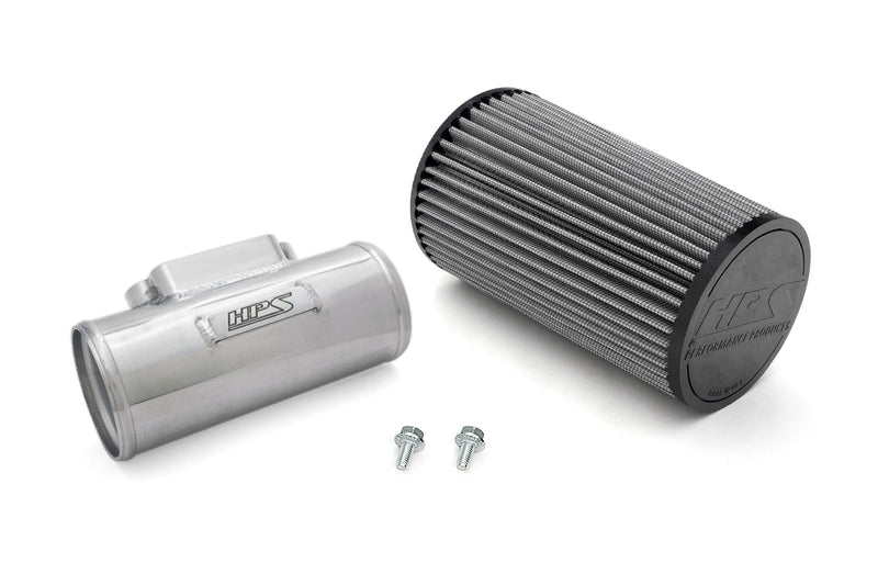 HPS 3" Polished Aluminum MAF Sensor Housing with HPS-4337 Cone Air Filter Compatible for Lexus Toyota 2JZ 1MZ 1UZ Engine, MAFT-1605