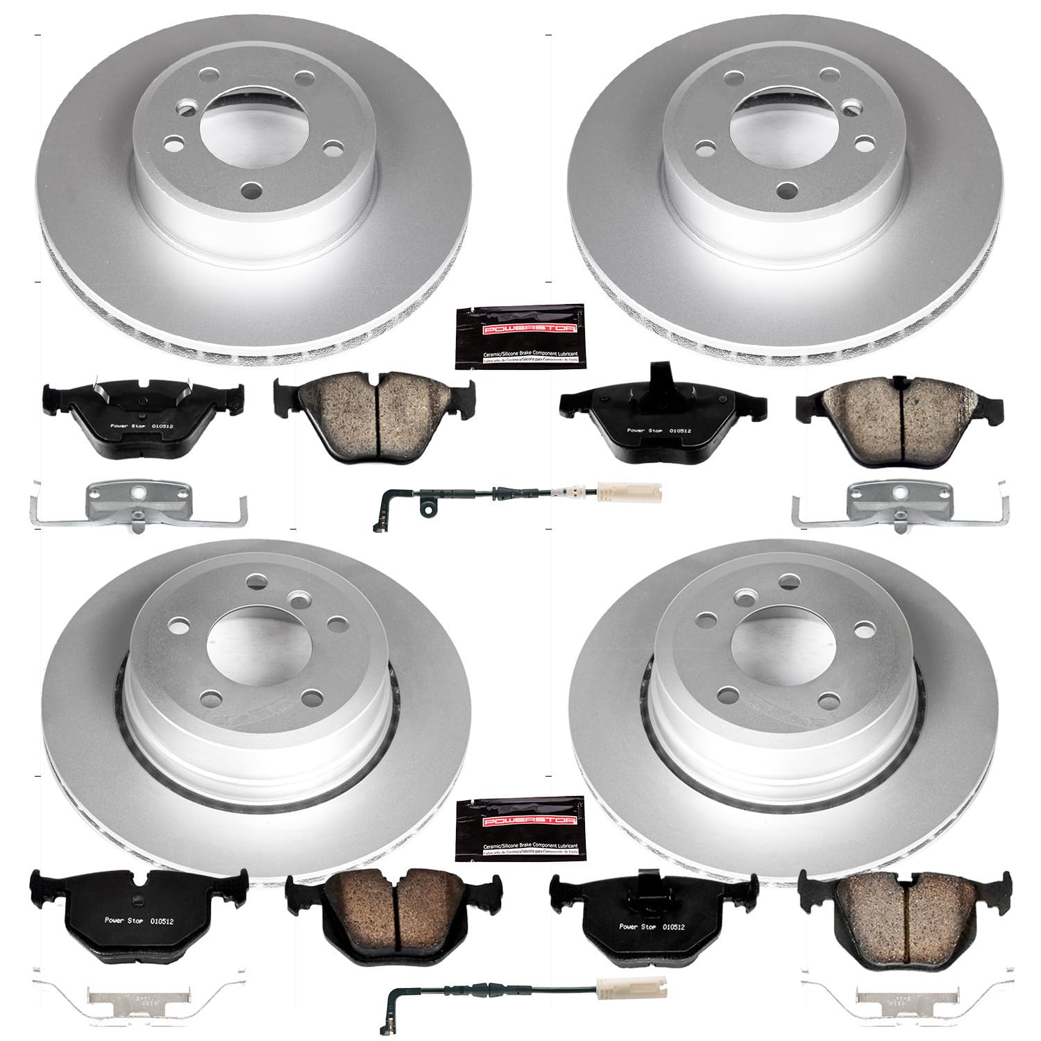 Power Stop CRK5440 Z23 Evolution Geomet Coated Brake Kit Front and Rear For BMW 530xi 2006-2007, BMW 535i xDrive 2009-2010, BMW 535xi 2008 [Model Specific]