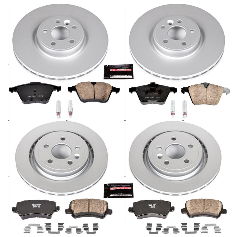 Power Stop CRK4118 Z23 Evolution Geomet Coated Brake Kit Front and Rear For Volvo S60 2015-2018, Volvo S80 2015-2016, Volvo V60 2015-2018, Volvo XC70 2008-2016 [Model Specific]