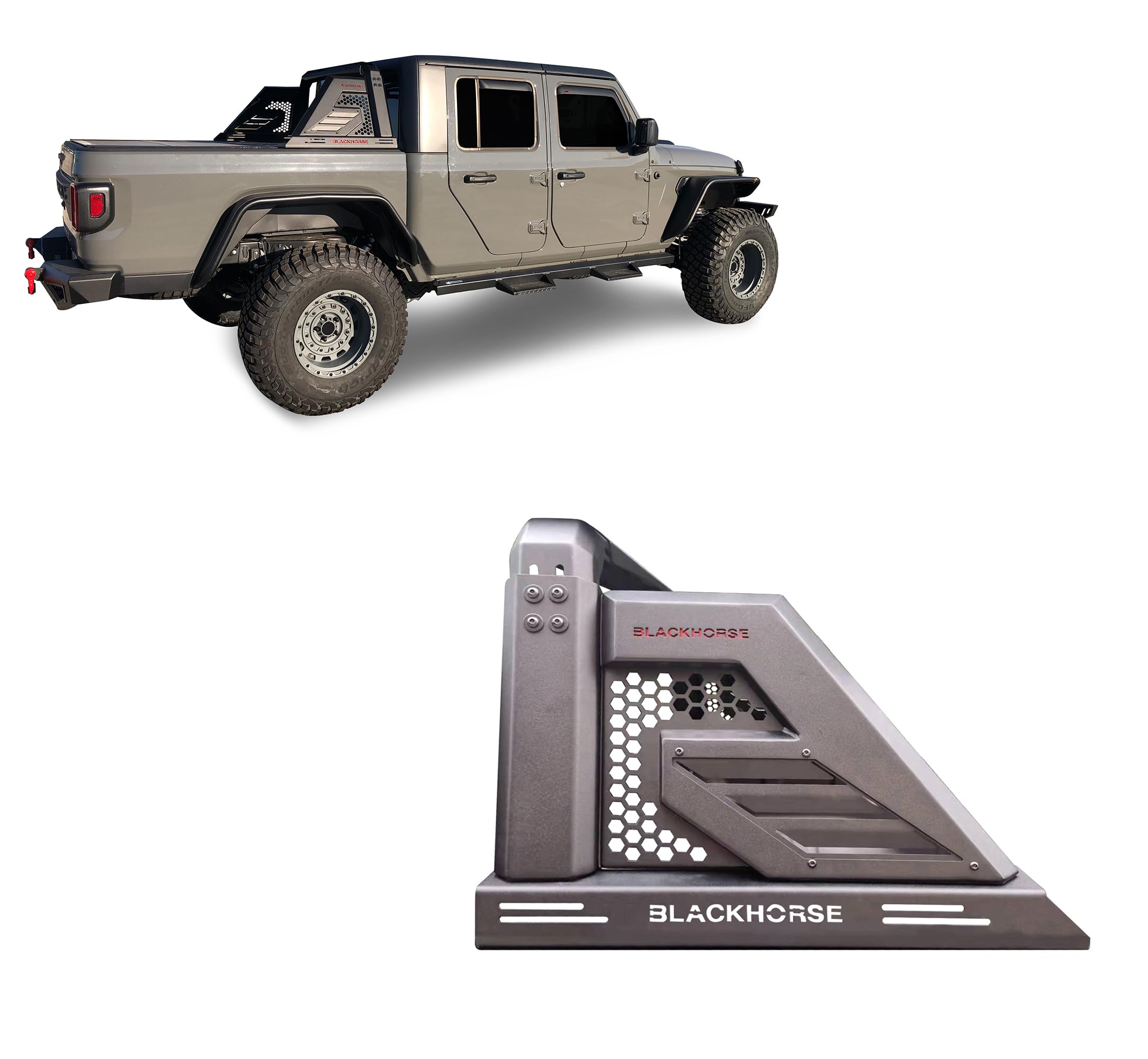 Armour II Black Roll Bar Compatible with 2019-2024 Jeep Gladiator-AR2-09B