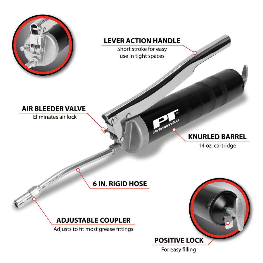 W54201 Performance Tool Lever Action Grease Gun