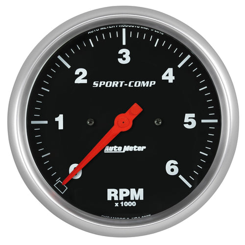 Tachometer AutoMeter 3997, 5", 6K RPM, in-Dash, Sport-Comp