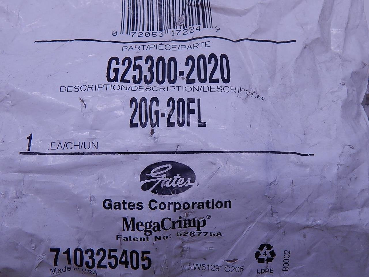MegaCrimp Gates 20G-20FL Couplings, Code 61 O-Ring Flange, 1 1/4" ID
