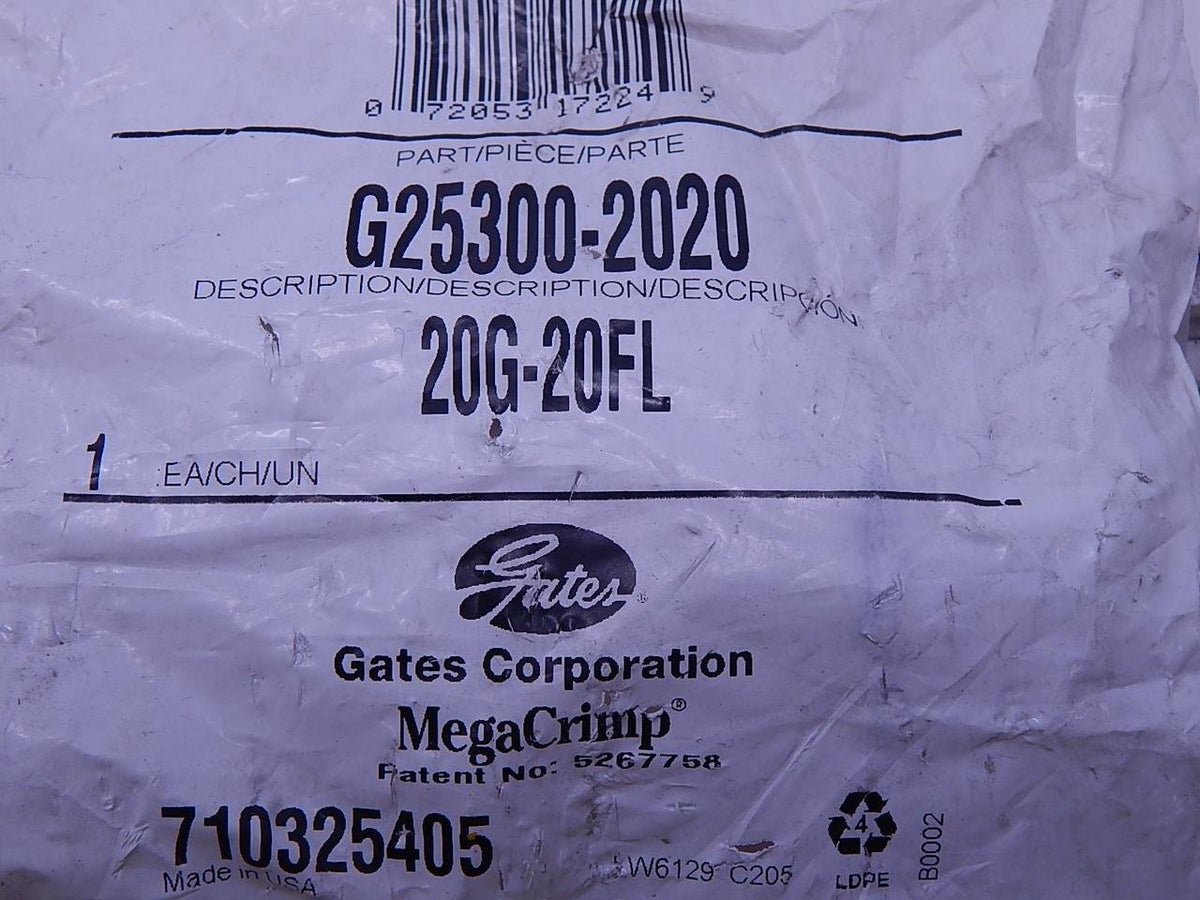 MegaCrimp Gates 20G-20FL Couplings, Code 61 O-Ring Flange, 1 1/4" ID