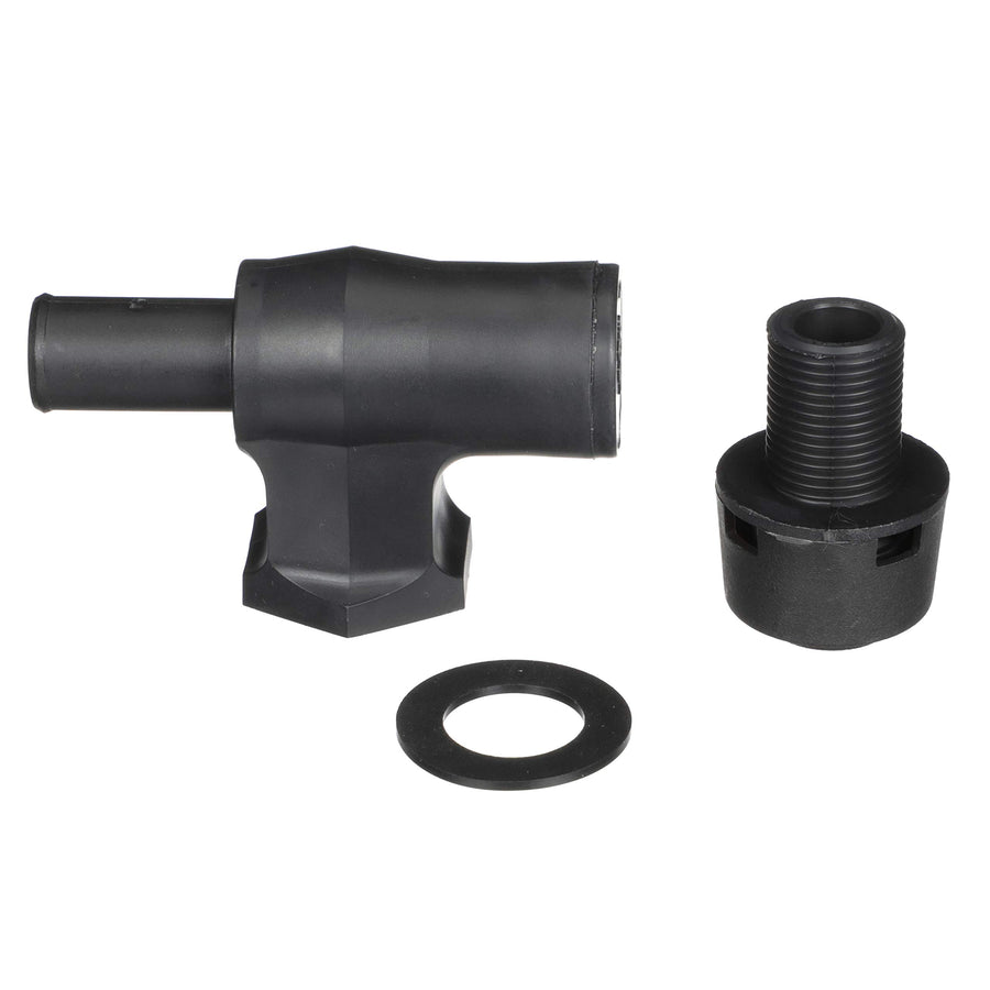 90-Degree P-Trap Fuel Tank Vent Attwood 1670-3, Standard Mount, 5/8-Inch Interior Diameter Hose, Black with Black Vent Head