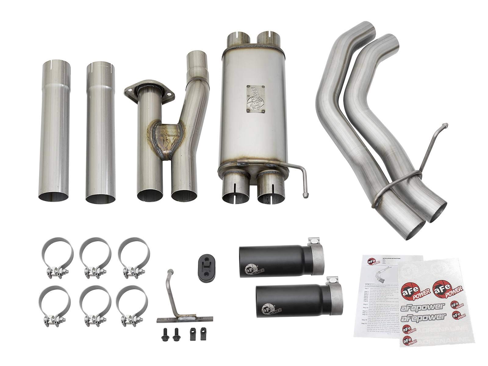 Rebel Series aFe Power 3" Stainless Steel Cat-Back Exhaust System for Ford Raptor, 1 Pack