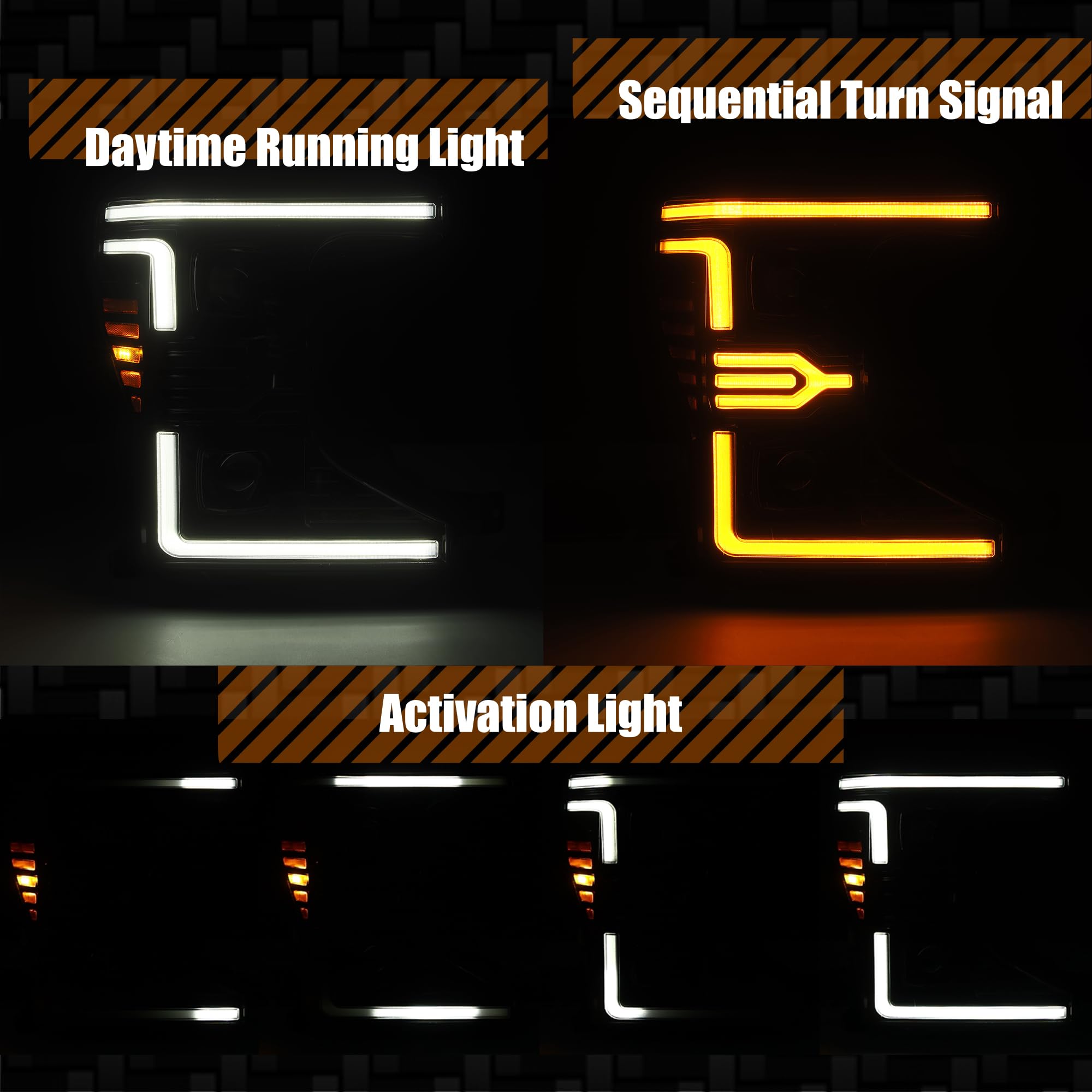 AlphaRex LUXX-Series Projector Headlights for 20-22 Super Duty LED Alpha-Black