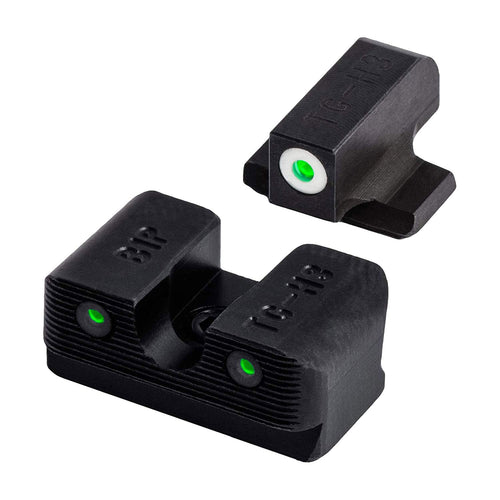TruGlo Pro Tritium Glow in The Dark Gun Handgun Glock Pistol Laser Sight Accessories with Rear Colors for Beretta PX4 Storm and Green Light, Black