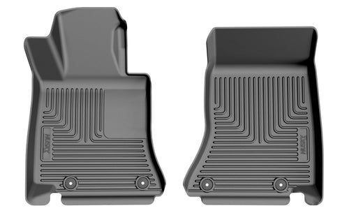 Weatherbeater Husky Liners Floor Mats | Fits 2022-2025 Mercedes-Benz C300 | Front Row, 2-pc Black - 15081