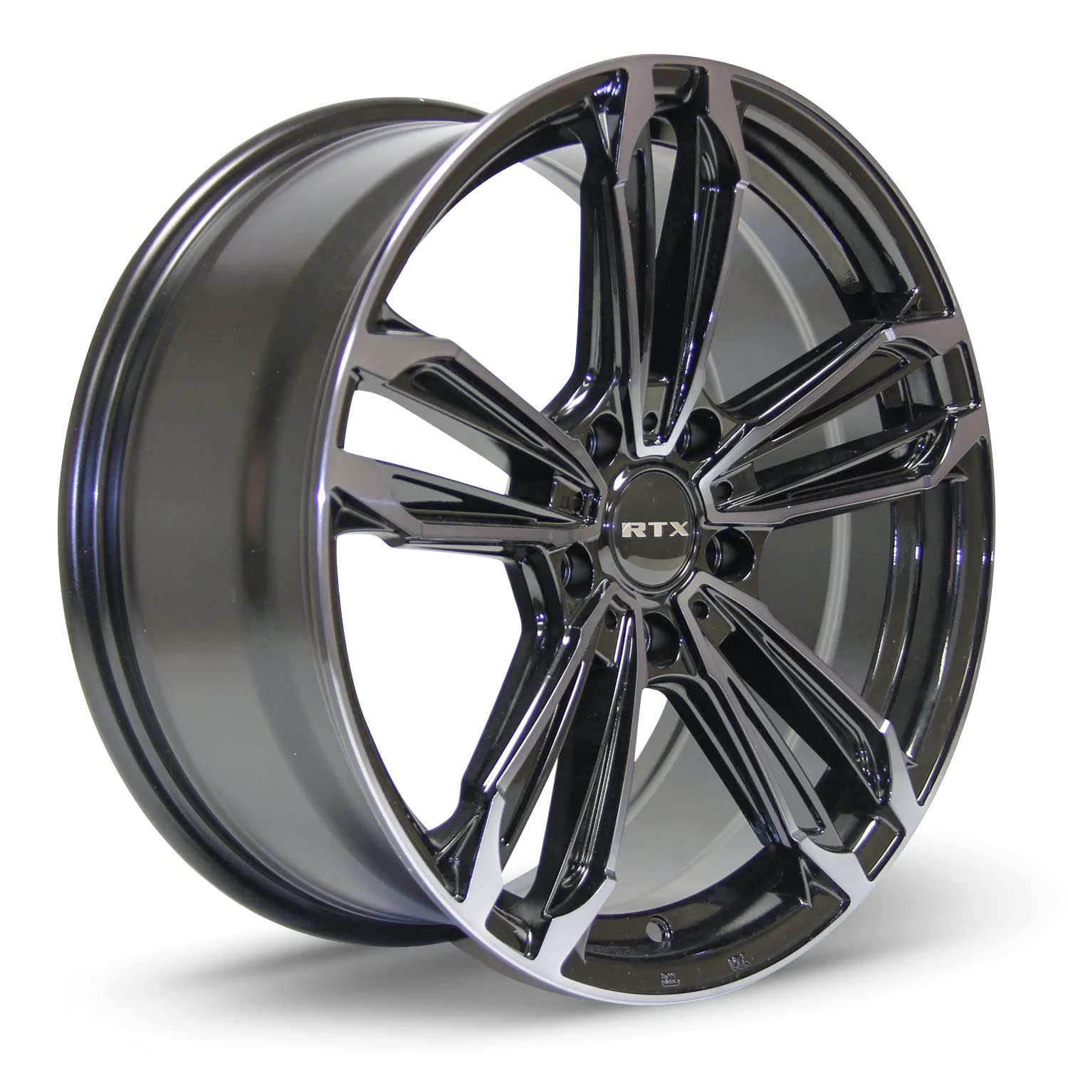 5 RTX ULTRA Custom Wheel - 18x8, 42 Offset, 5x114.3 Bolt Pattern, 73.1mm Hub - Black Machined Gray Rim