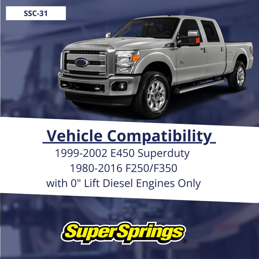 SuperSprings SSC-31 | Ford F-250|F-350, SuperCoils for Ford E-450, Black