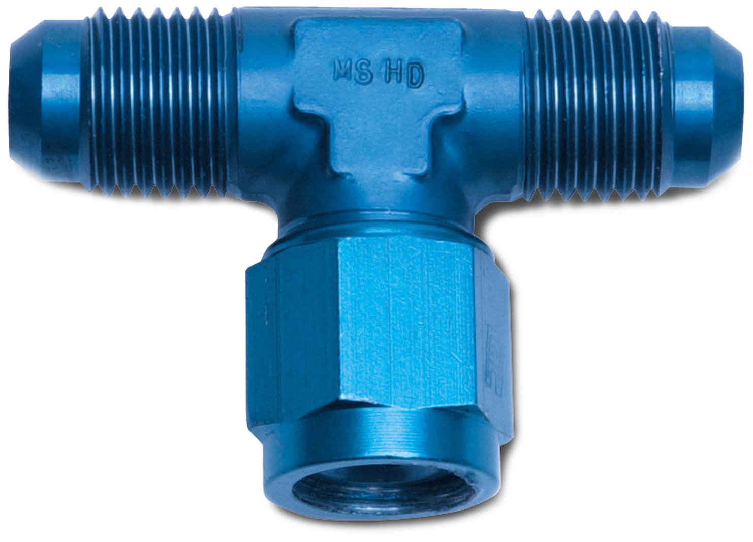 Edelbrock 614306 Russell Blue AN Tee-Female Adapter Fitting