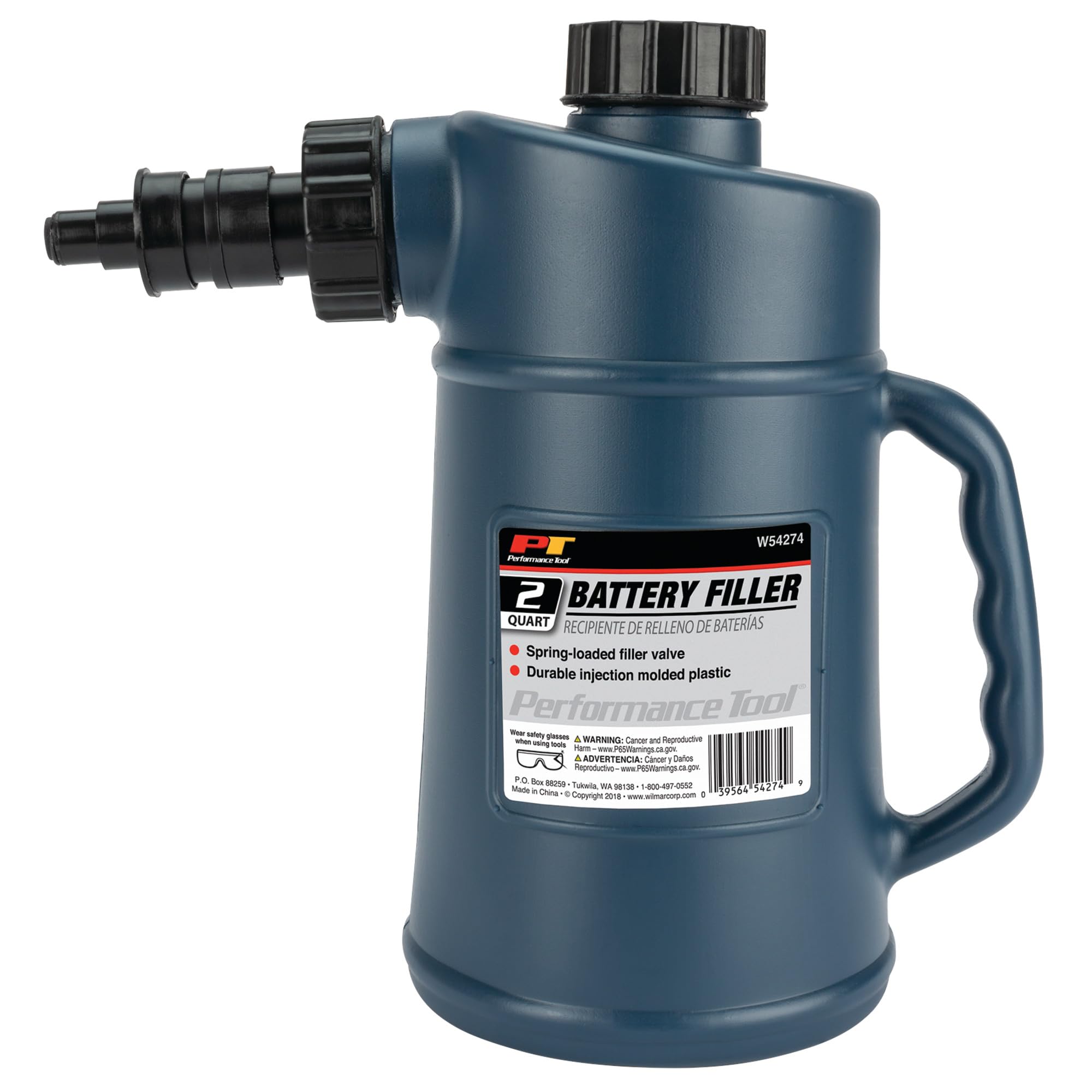 2 Quarts Performance Tool W54274 Battery Filler with Auto Shut Off and Drip-Free Valve, Perfect for Golf Cart and Deep Cycle Battery