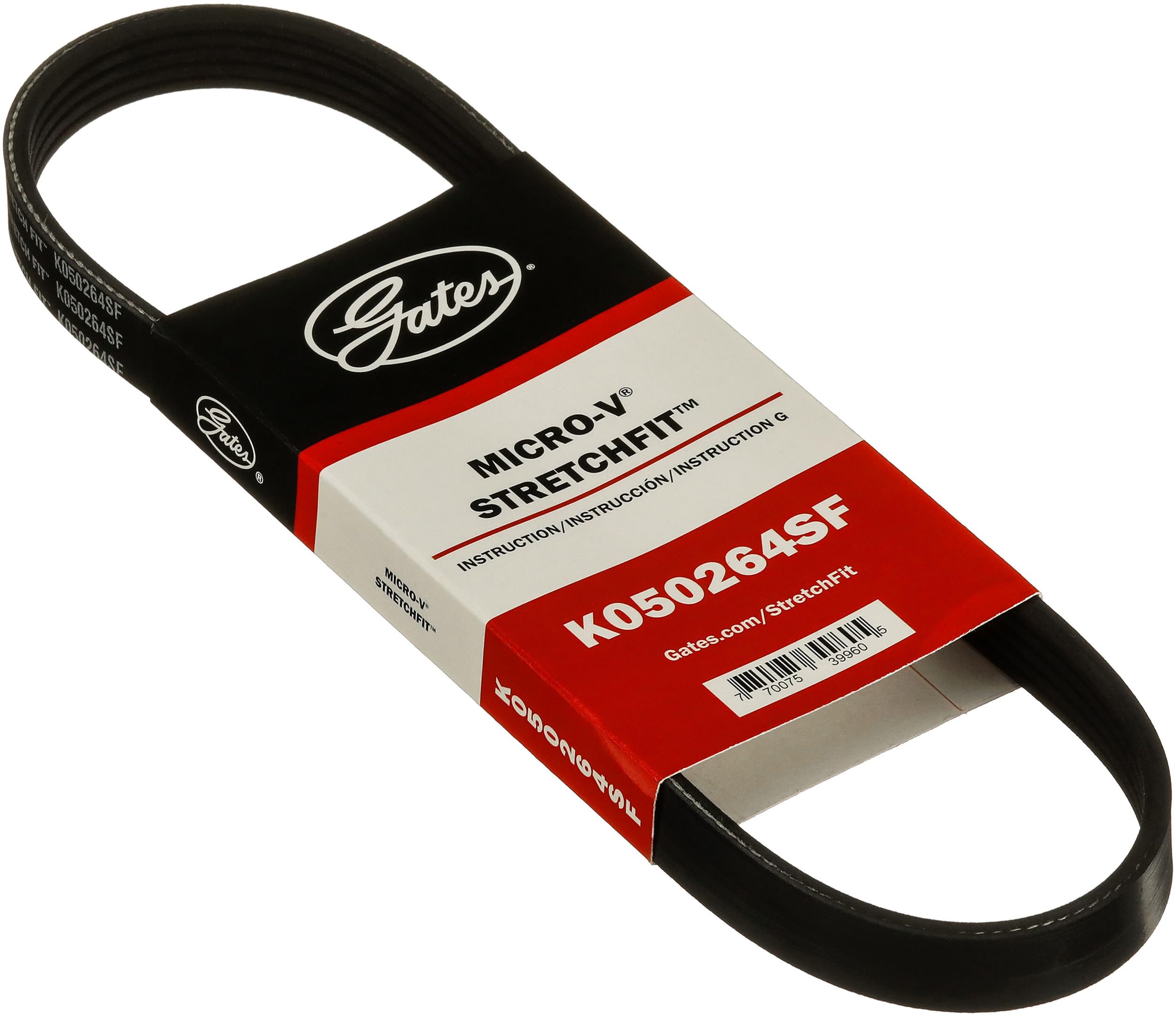 K050264SF Gates Stretch Fit Micro-V Serpentine Drive Belt