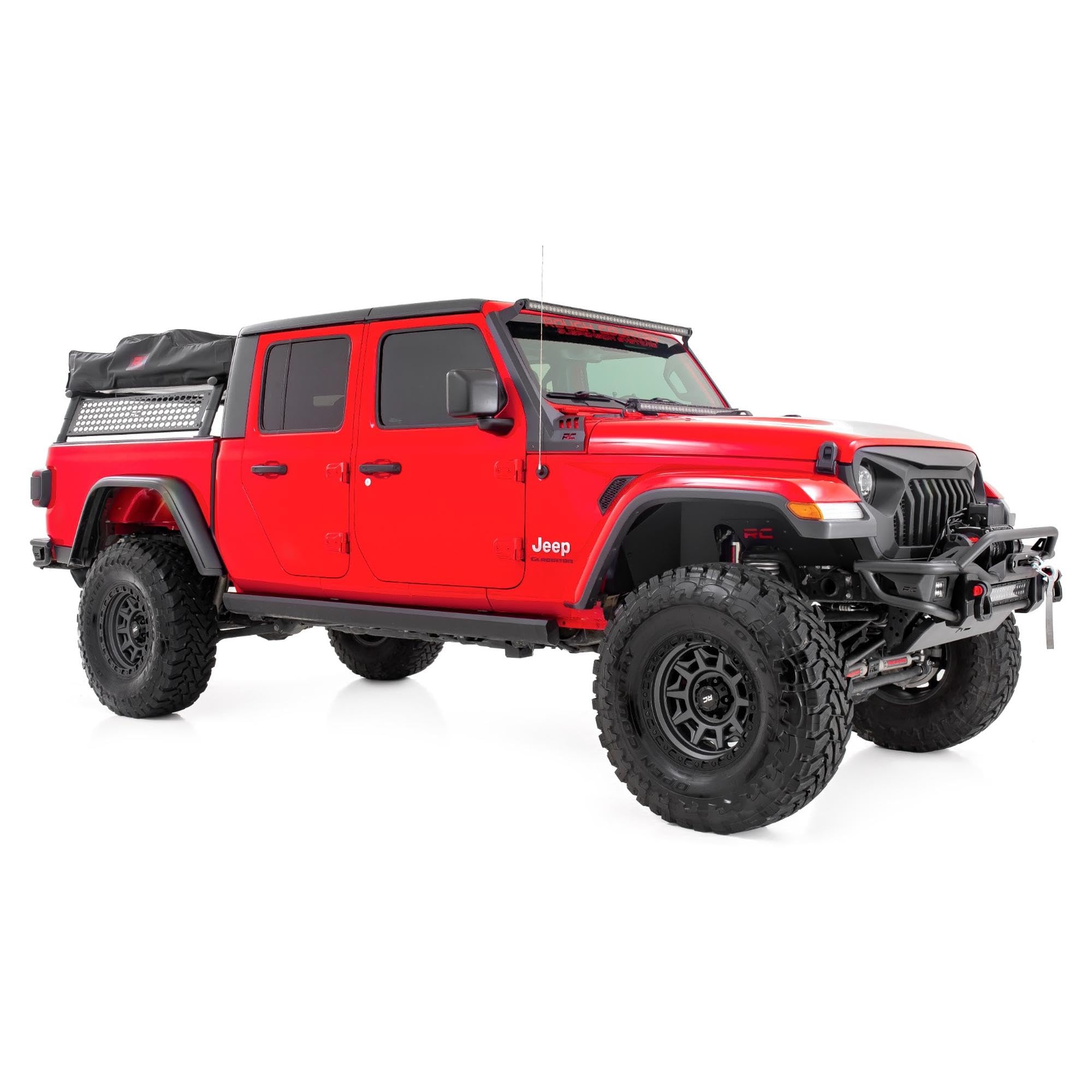 Rough Country Molle Panel Bed Rack for Jeep Gladiator JT (2020-2025) - Accessory Mounting Panel for Recovery Gear, Tools & Hi-Jack