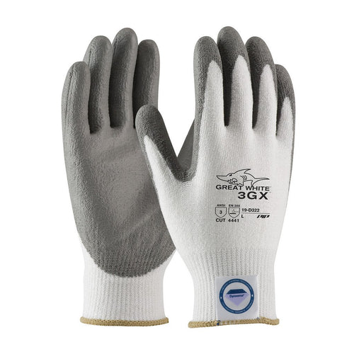2X Great White PIP 3GX Dyneema Diamond Blend Cut Resistant Gloves with Polyurethane Coating
