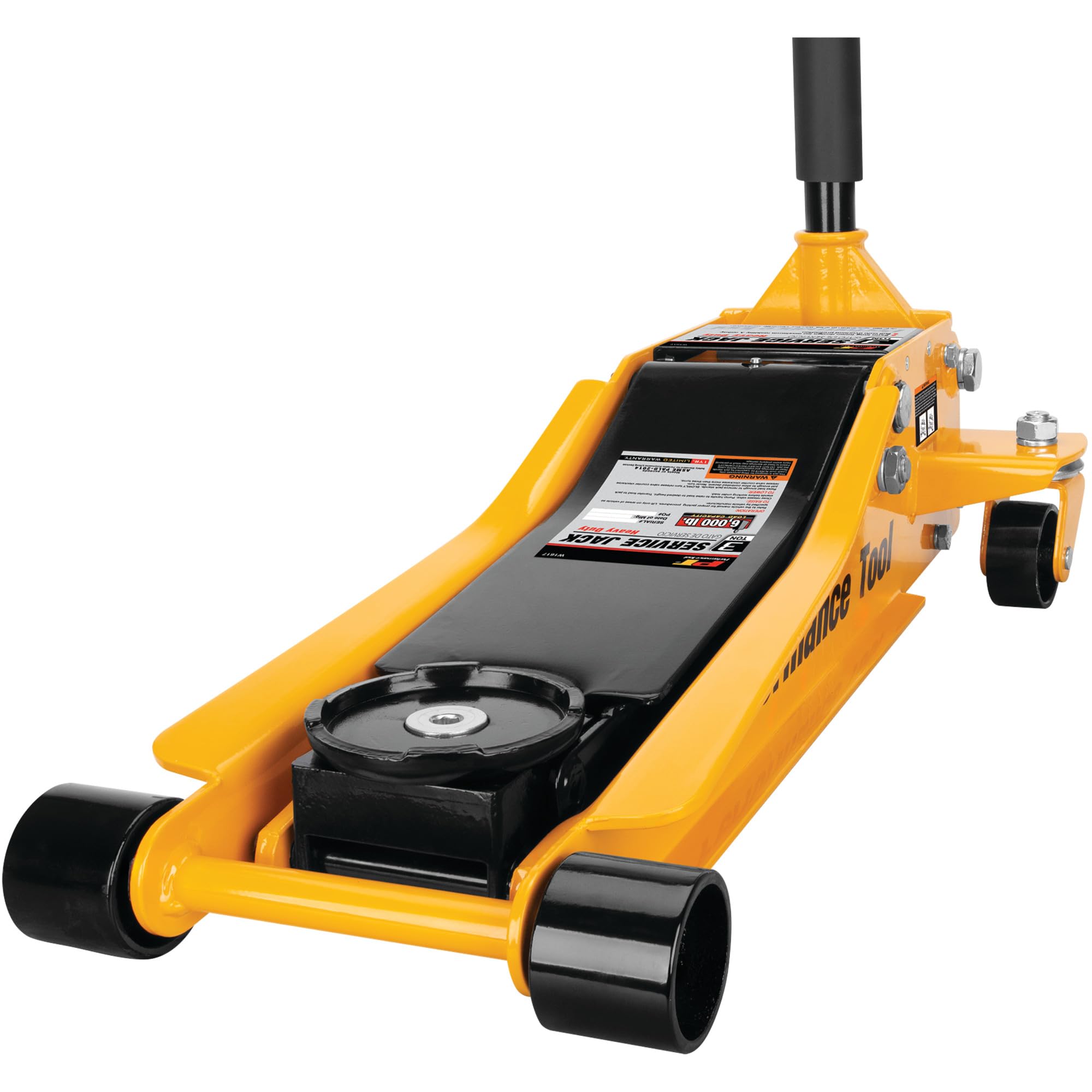Hydraulic Bottle Jack Performance Tool W1617 with Steel Lifting Saddle and Swivel, 3-1/8-Inch to 19-7/8-Inch, 6,000 lb Capacity