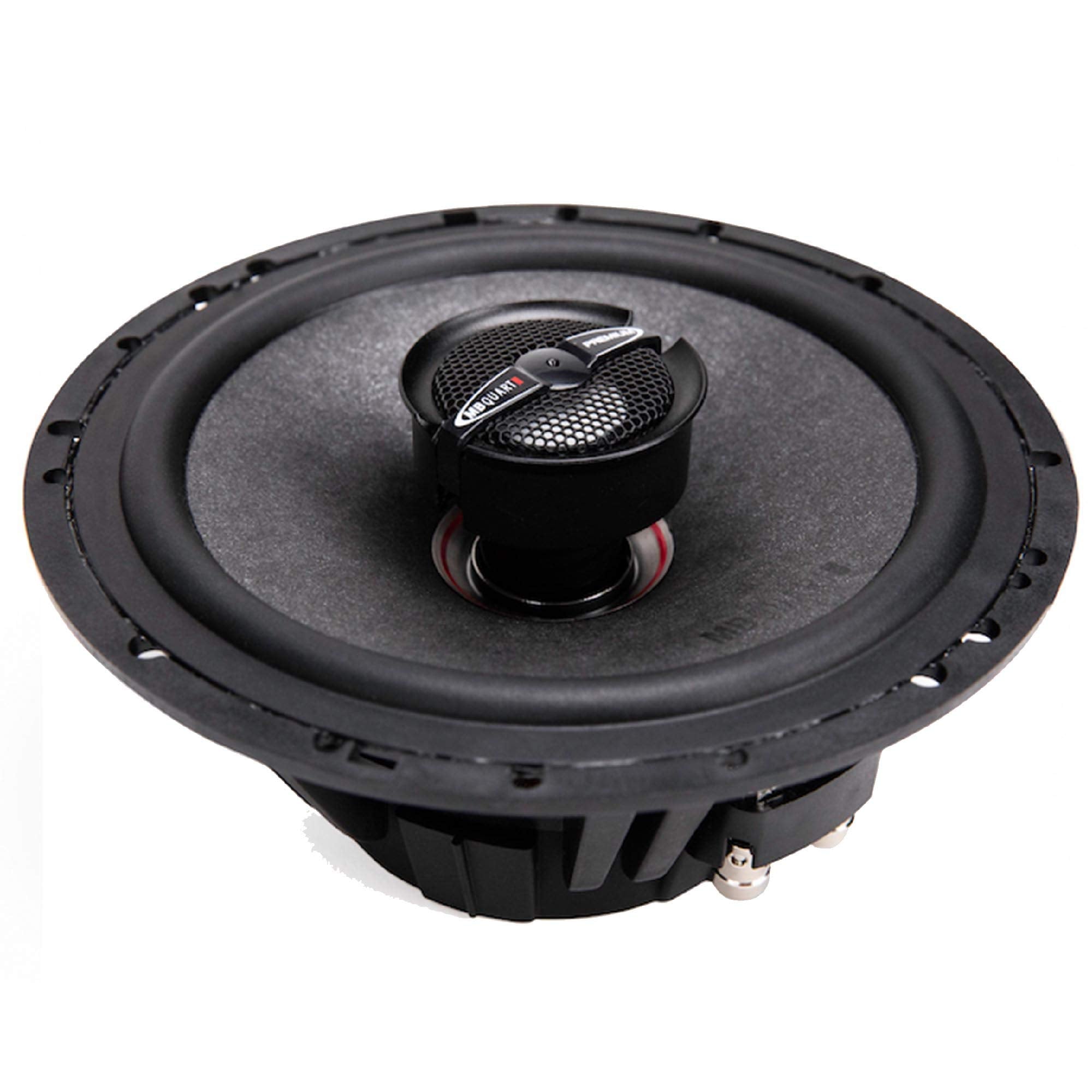 MB Quart Premium PK1-116 Car Speakers (Black, Pair) – 6.5 Inch Coaxial Speaker System, 220 Watt, 2-Way Car Audio, 4 OHMS (Grills Included)