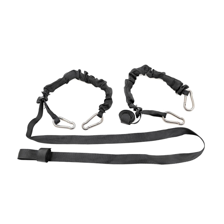 Rough Country 1" x 6 ft Elastic Straps with Carabiner Ends, Adjustable from 22" to 62" (Set of 2)