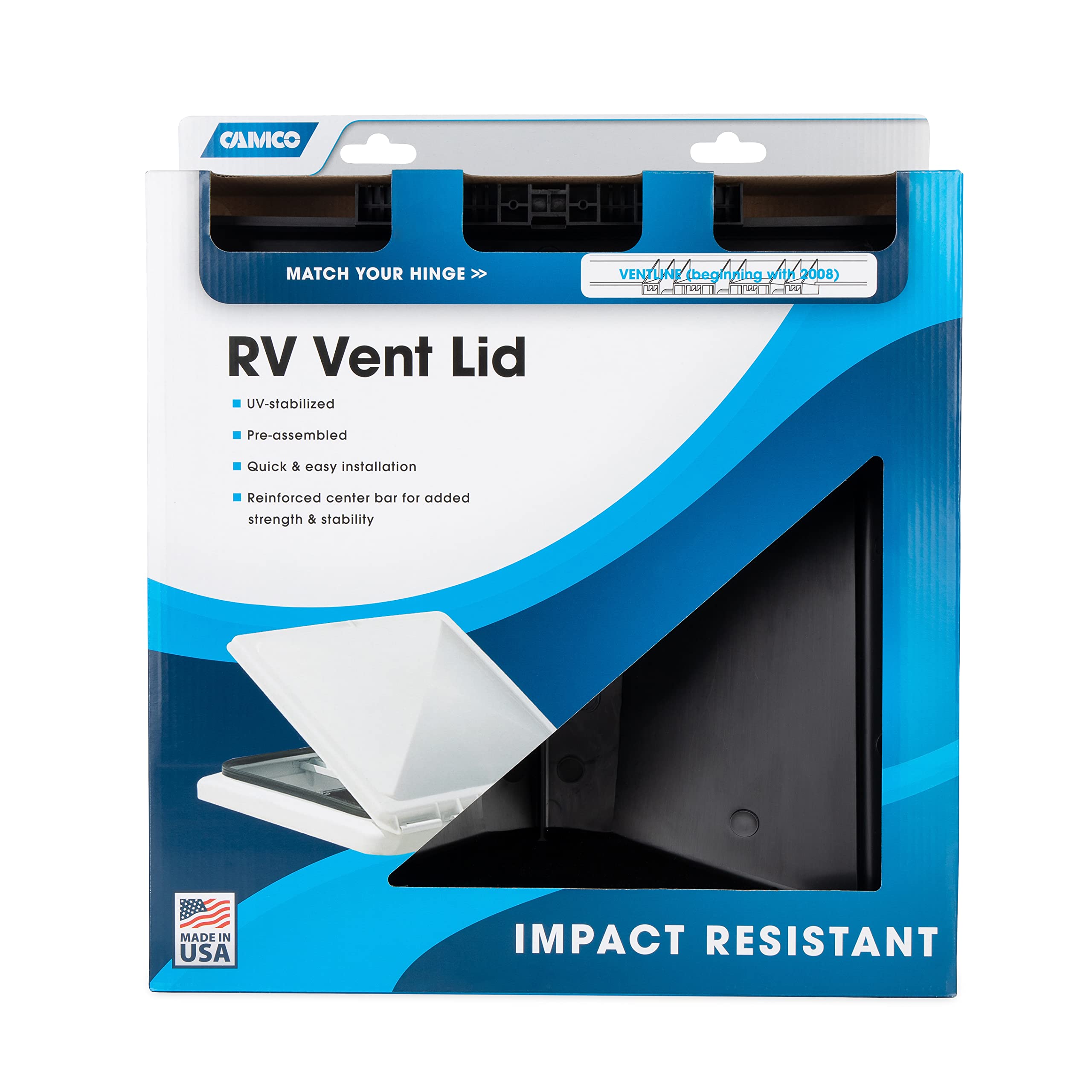 Replacement Camco 40176 Vent Lid (Ventline Models 2008 & Up Black Polypropylene)