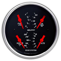 Auto Meter Quad Gauge Designer Black, 3.375 in.