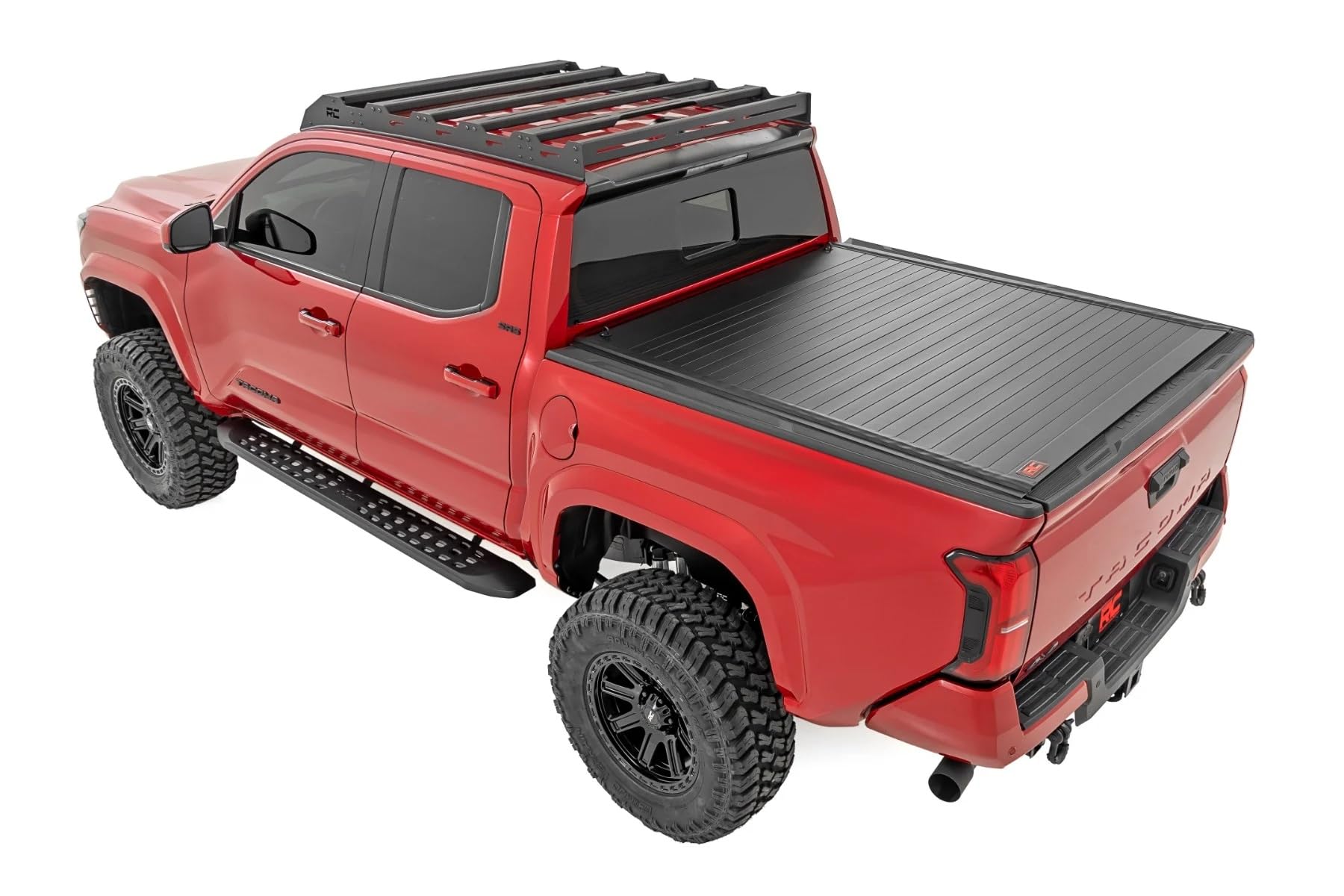 Rough Country Tonneau Cover Hard Roll-Up for Toyota Tacoma (2024-2026) - Aluminum Truck Bed Cover, Fits 5' Bed (60")