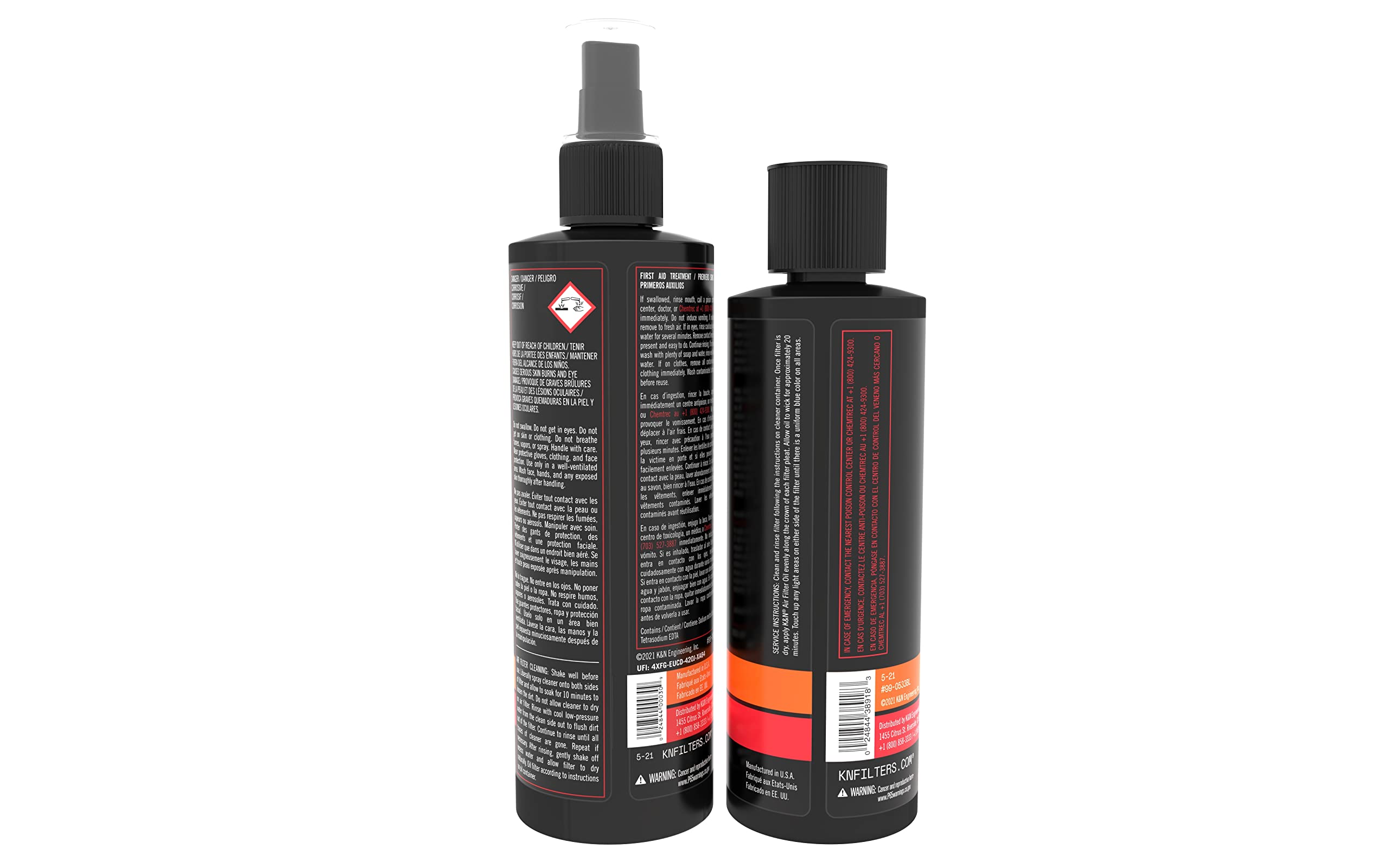 K&N Cleaning Kit Air Filter: Squeeze Bottle Filter Cleaner and Blue Oil Kit; Restores Engine Air Filter Performance; Service Kit-99-5050BL