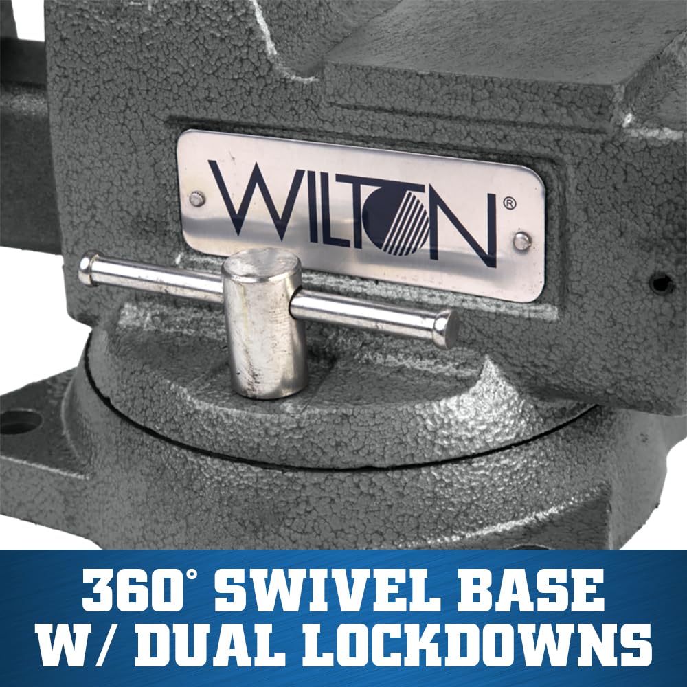 Wilton 4" Jaw Width Mechanics Bench Vise, 4-1/2" Jaw Opening, 3-7/16" Throat (Model 744)