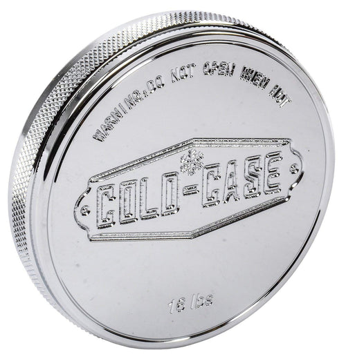 COLD - RADIATORS COLD CASE Radiator Cap Billet Polished, Silver (RC100)