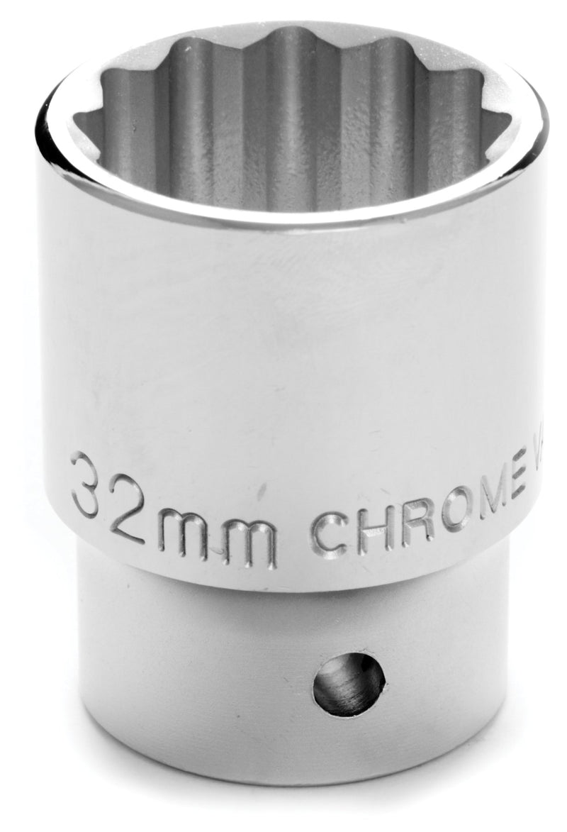 W34832 Performance Tool 3/4-Inch Drive 12-Point Standard Socket 32mm