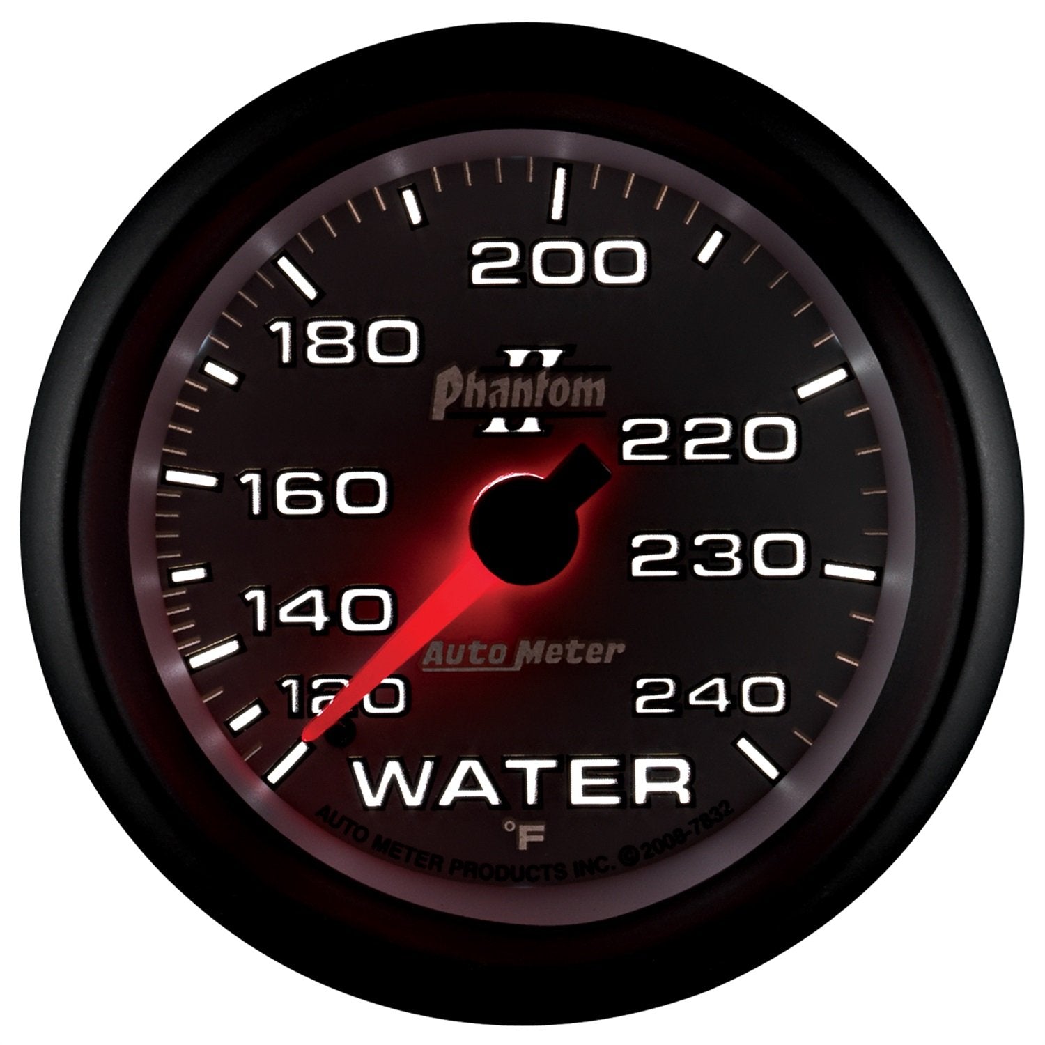 Auto Meter Phantom II 7832 2-5/8" 120-240 F Mechanical Water Temperature Gauge