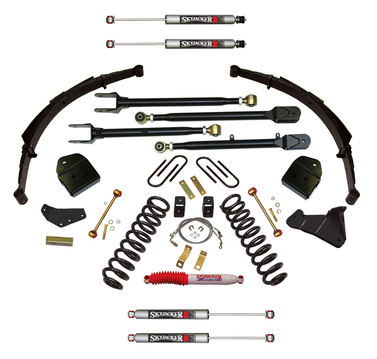 Skyjacker Suspension Lift Kit F84024KSH-M w/Shock M95 Performance Shocks 4 in. Lift 4-Link Conversion