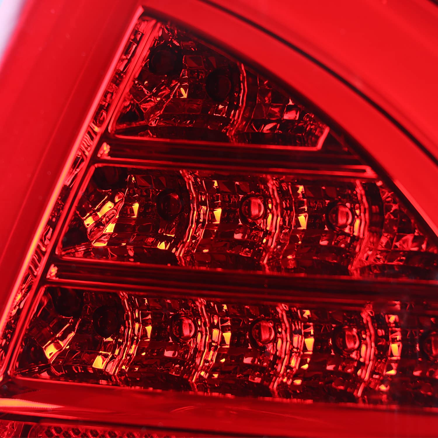 Spec-D Tuning LED Bar Tail Lights Red Lens Compatible with 2010-2012 Ford Fusion Left + Right Pair Assembly