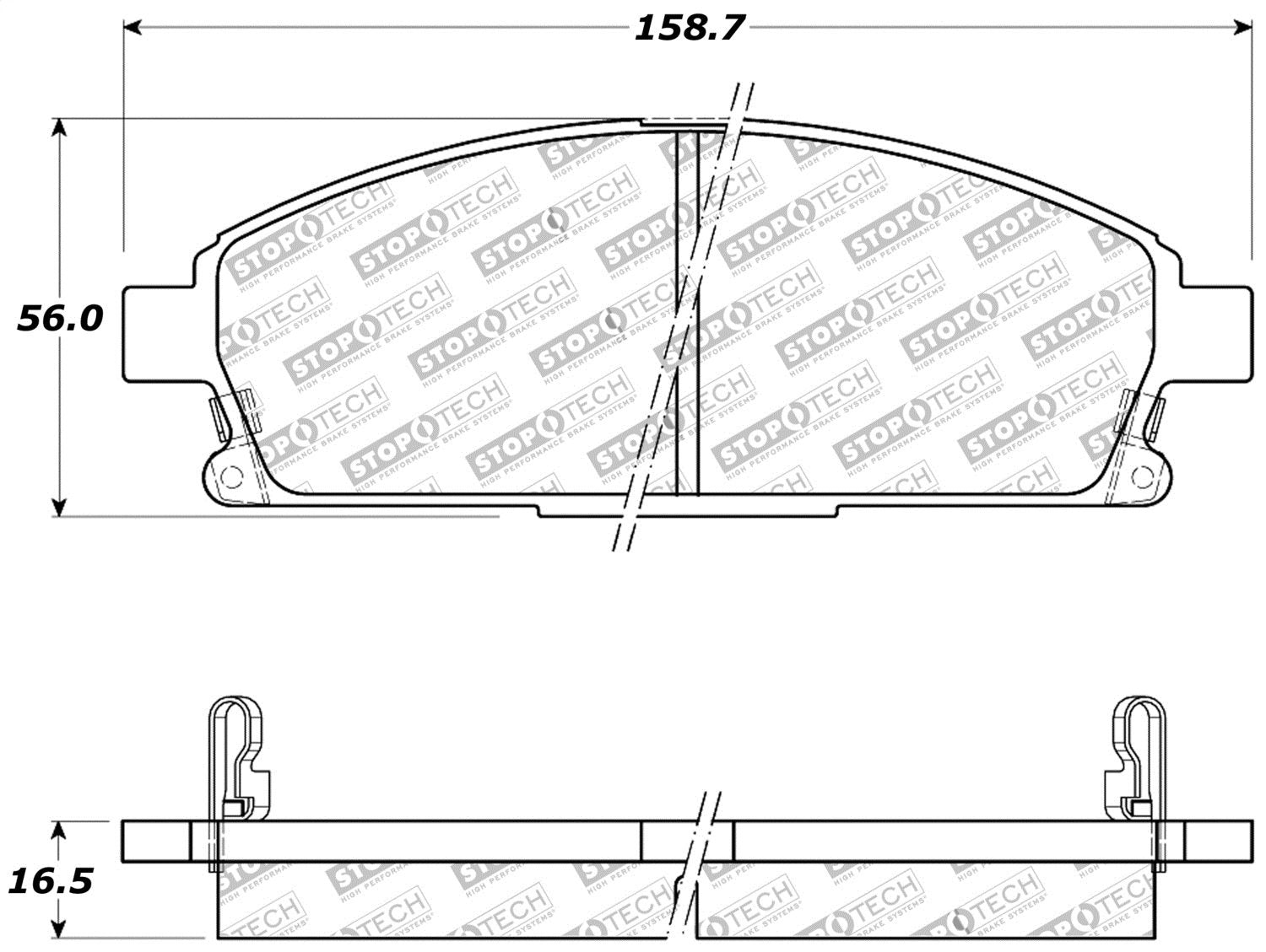 Sport Brake Pads StopTech 309.06910 with Shims and Hardware